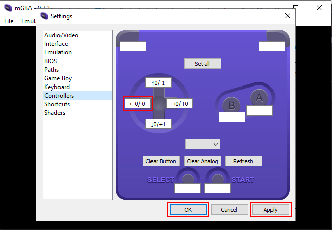 visual boy advance emulator mac controls